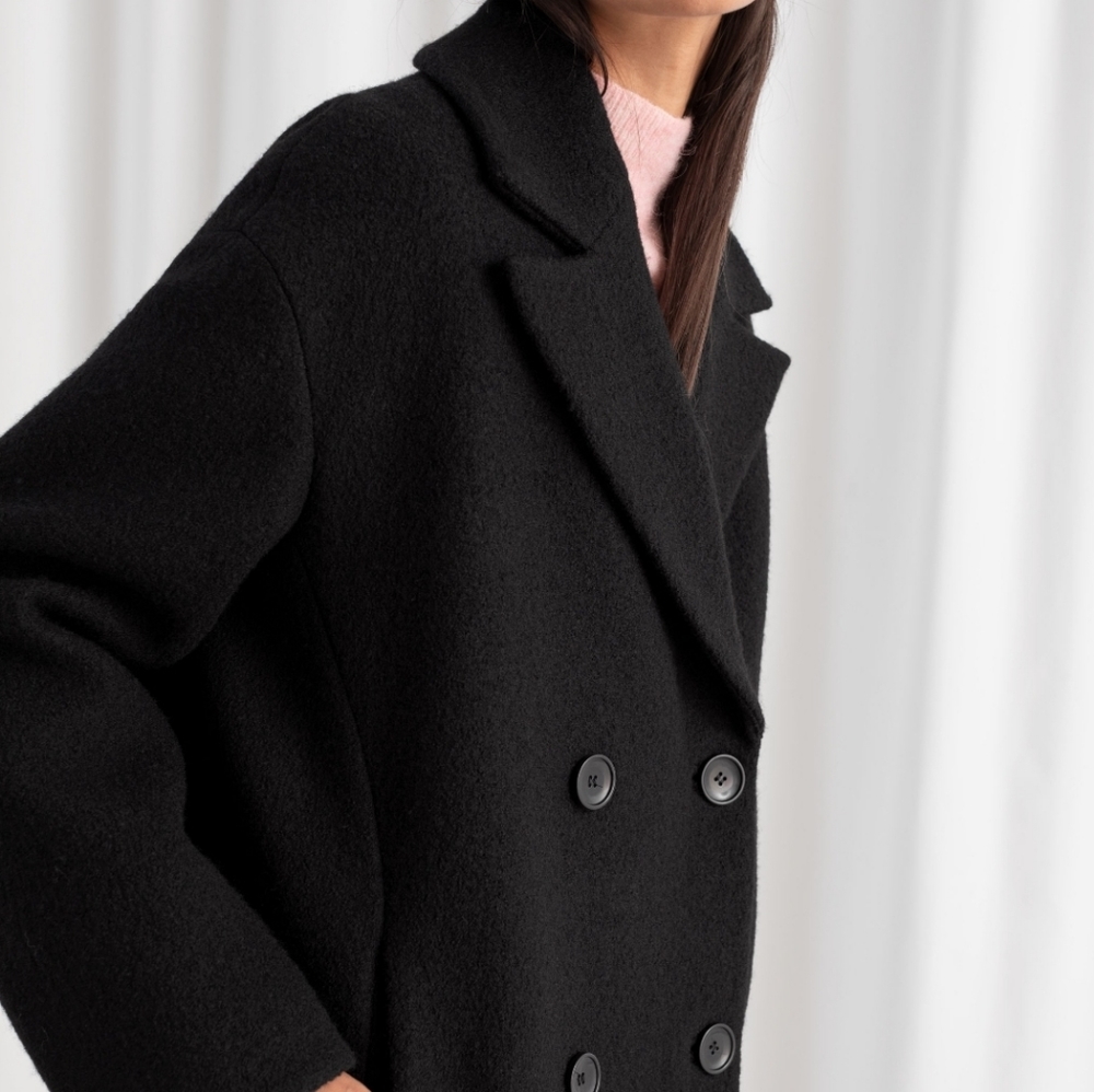 NWT & other stories Double Breasted Boucle coat
